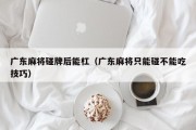 广东麻将碰牌后能杠（广东麻将只能碰不能吃技巧）