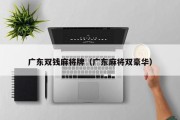 广东双钱麻将牌（广东麻将双豪华）